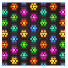 Pattern Background Colorful Design Large Satin Scarf (square)