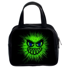 Monster Green Evil Common Classic Handbag (two Sides) by HermanTelo