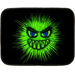 Monster Green Evil Common Fleece Blanket (mini) by HermanTelo