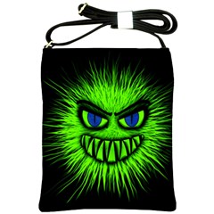 Monster Green Evil Common Shoulder Sling Bag by HermanTelo