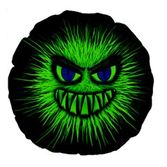 Monster Green Evil Common Large 18  Premium Round Cushions by HermanTelo