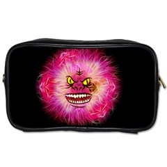 Monster Pink Eyes Aggressive Fangs Toiletries Bag (one Side) by HermanTelo