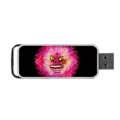 Monster Pink Eyes Aggressive Fangs Portable Usb Flash (one Side) by HermanTelo