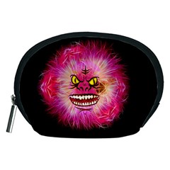 Monster Pink Eyes Aggressive Fangs Accessory Pouch (medium) by HermanTelo