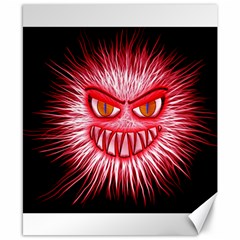 Monster Red Eyes Aggressive Fangs Canvas 8  X 10  by HermanTelo