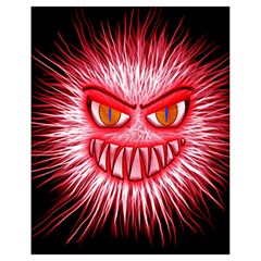 Monster Red Eyes Aggressive Fangs Drawstring Bag (small) by HermanTelo