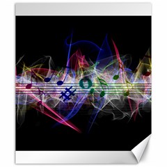 Particles Music Clef Wave Canvas 20  X 24  by HermanTelo