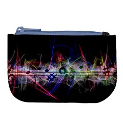 Particles Music Clef Wave Large Coin Purse