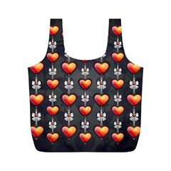 Love Heart Background Valentine Full Print Recycle Bag (m)