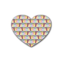 Seamless Pattern Background Abstract Heart Coaster (4 Pack)  by HermanTelo