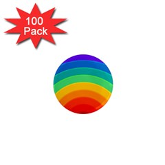 Rainbow Background Colorful 1  Mini Magnets (100 Pack) 