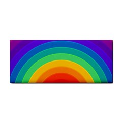 Rainbow Background Colorful Hand Towel by HermanTelo