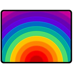 Rainbow Background Colorful Double Sided Fleece Blanket (large) 