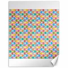 Seamless Pattern Background Abstract Rainbow Canvas 12  X 16  by HermanTelo