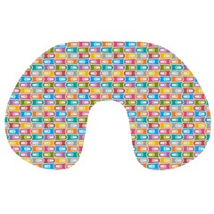 Seamless Pattern Background Abstract Rainbow Travel Neck Pillows