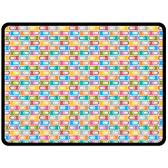 Seamless Pattern Background Abstract Rainbow Double Sided Fleece Blanket (large) 