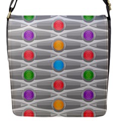 Seamless Pattern Background Abstract Circle Flap Closure Messenger Bag (s) by HermanTelo