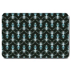 Seamless Pattern Background Black Large Doormat  by HermanTelo