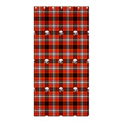 Plaid Pattern Red Squares Skull Shower Curtain 36  X 72  (stall)  by HermanTelo