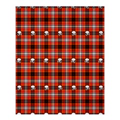 Plaid Pattern Red Squares Skull Shower Curtain 60  X 72  (medium)  by HermanTelo