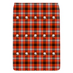 Plaid Pattern Red Squares Skull Removable Flap Cover (s)
