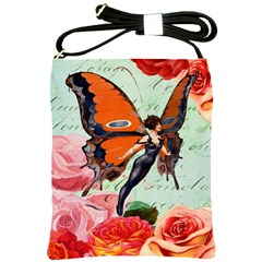 Vintage Design - Butterfly Flapper Shoulder Sling Bag by WensdaiAmbrose