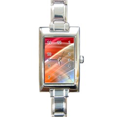 Wave Background Pattern Abstract Rectangle Italian Charm Watch by HermanTelo