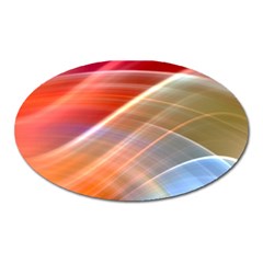 Wave Background Pattern Abstract Oval Magnet by HermanTelo