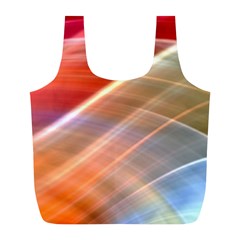 Wave Background Pattern Abstract Full Print Recycle Bag (l)