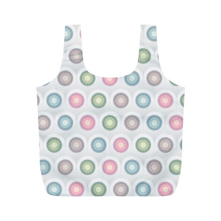 Seamless Pattern Pastels Background Pink Full Print Recycle Bag (M)