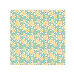 Seamless Pattern Floral Pastels Small Satin Scarf (square)