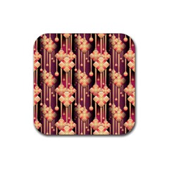 Seamless Pattern Plaid Rubber Coaster (square)  by HermanTelo