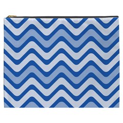 Waves Wavy Lines Cosmetic Bag (xxxl) by HermanTelo