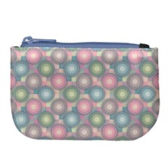 Seamless Pattern Pastels Background Large Coin Purse