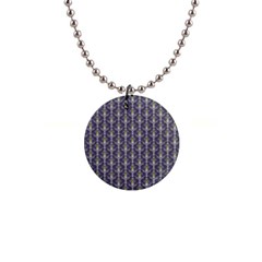 Seamless Pattern Background Fleu 1  Button Necklace