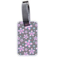 Seamless Pattern Flowers Pink Luggage Tags (two Sides) by HermanTelo