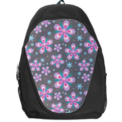 Seamless Pattern Flowers Pink Backpack Bag by HermanTelo