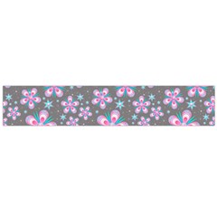 Seamless Pattern Flowers Pink Large Flano Scarf 