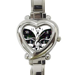 Butterfly Music Animal Audio Bass Heart Italian Charm Watch by HermanTelo