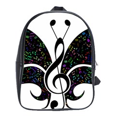 Butterfly Music Animal Audio Bass School Bag (large) by HermanTelo
