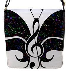 Butterfly Music Animal Audio Bass Flap Closure Messenger Bag (s) by HermanTelo