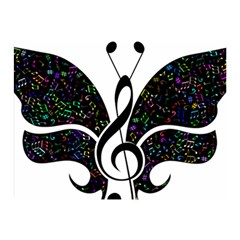 Butterfly Music Animal Audio Bass Double Sided Flano Blanket (mini) 