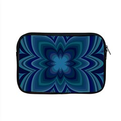 Blue Geometric Flower Dark Mirror Apple Macbook Pro 15  Zipper Case by HermanTelo