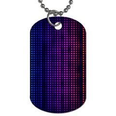 Abstract Background Plaid Dog Tag (two Sides) by HermanTelo