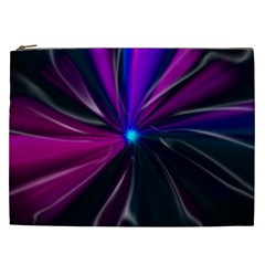 Abstract Background Lightning Cosmetic Bag (xxl) by HermanTelo