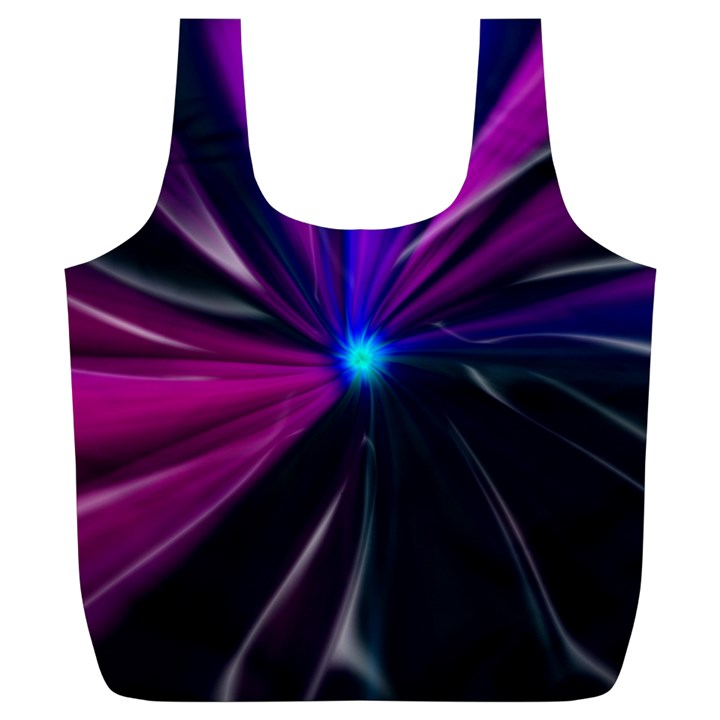 Abstract Background Lightning Full Print Recycle Bag (XL)