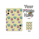 Animals Pastel Children Colorful Playing Cards Double Sided (Mini) Front - Spade4