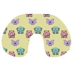 Animals Pastel Children Colorful Travel Neck Pillows