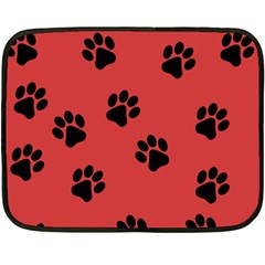 Paw Prints Background Animal Double Sided Fleece Blanket (mini)  by HermanTelo