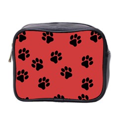 Paw Prints Background Animal Mini Toiletries Bag (two Sides) by HermanTelo